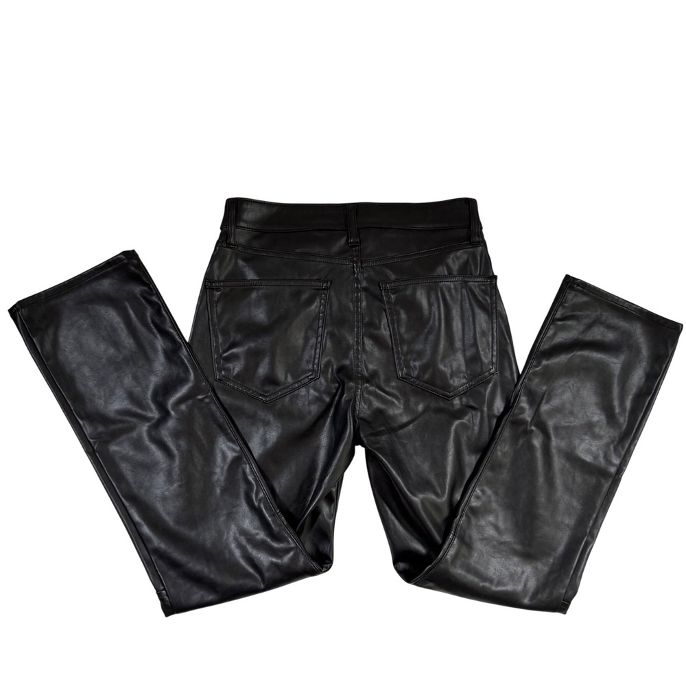 Gap High Rise Vintage Slim Faux Leather Pants Black 4/27S 743828-00